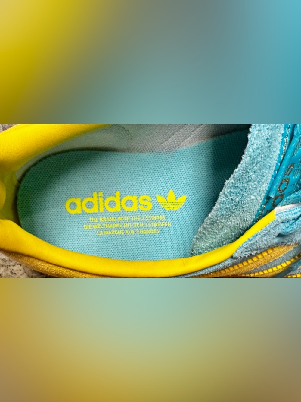 Adidas Turquoise and Yellow Handball Spezial New in Box size 9 1/2 - Picture 8 of 10
